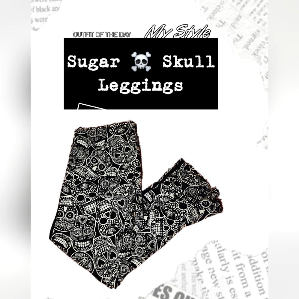 Stretch Sugar Skull Leggings (women's)